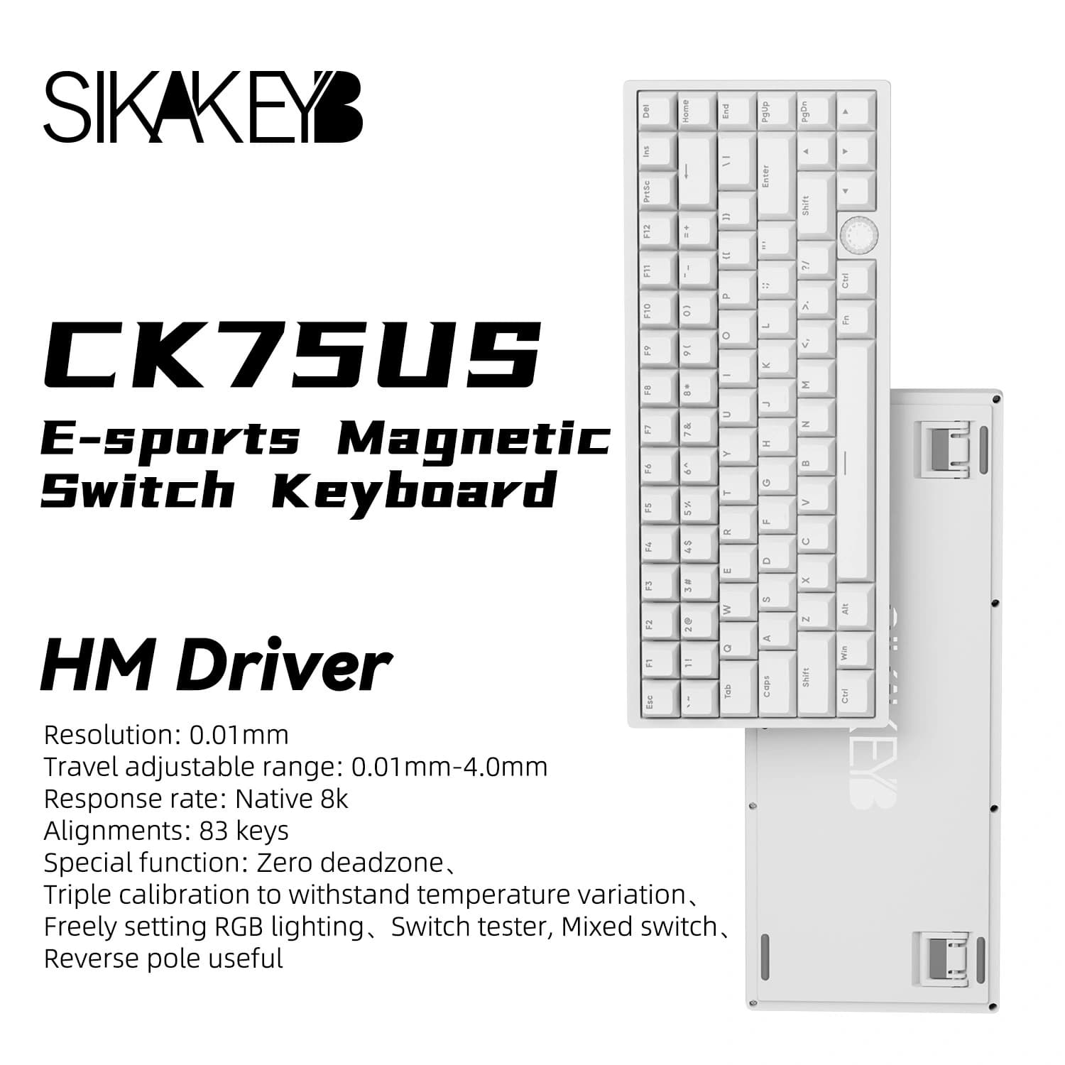 Sikakeyb Castle Ck75 US 83 Key %75 Magnetic Keyboard - Product Description 2